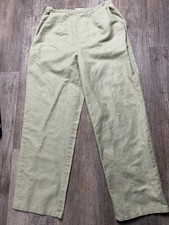 Vintage Liz Claiborne Liz Sport pull-on trousers in olive. Size 8P.
