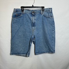 Vintage 90s Levi's 550 Jean Short 42 Jorts Y2K Orange Tab blue Denim Med wash