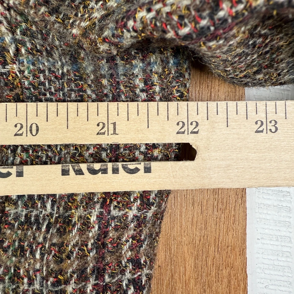 Chaqueta de tweed de colección para hombre 42R marrón a cuadros a cuadros 2 botones lana Carlo Palazzi Fila Foto 3 de 4