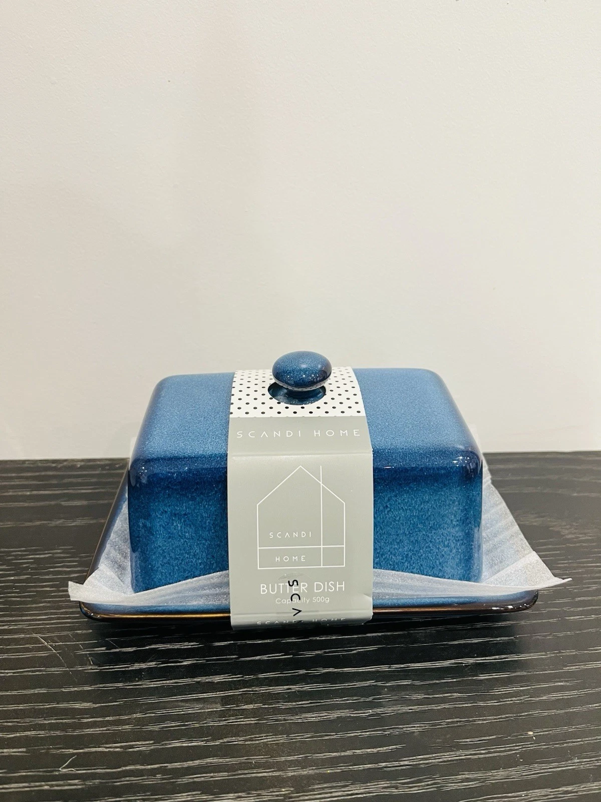 Scandi Home Blue Butter Dish with Ceramic Lid.
Opens in a new window or tab