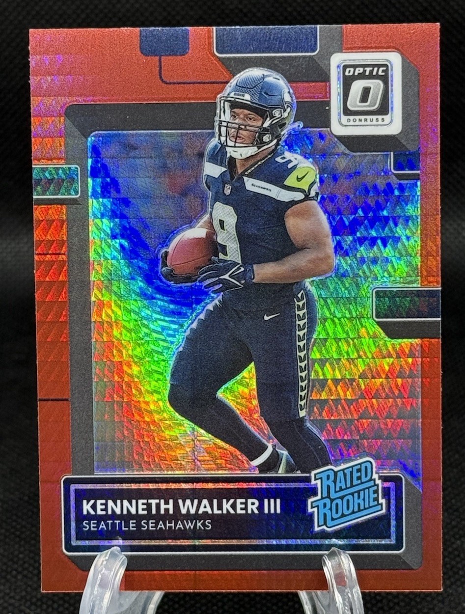 2022 Donruss Optic Rated Rookie Kenneth Walker III #218 Red Hyper Prizm