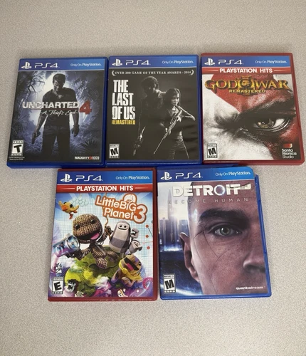 New ListingLot Of 5 PS4 Games Uncharted- God of War- The Last of Us- Uncharted 4