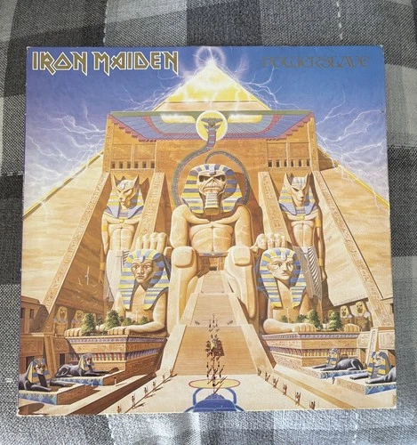 LP VINYL IRON MAIDEN ALBUM POWERSLAVE EMI EJ2402001 UK 1ST PRESS 1984 EX+/EX+