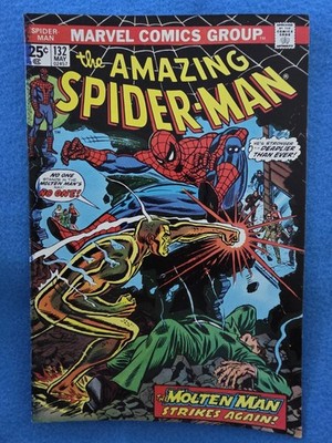 Amazing Spider-Man May 1974 #132, Ink Damage, Combined Shipping 