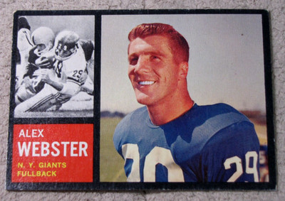 1962 Topps #105 Alex Webster EX EX+