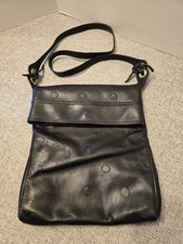 Valentino Garavani Black Leather Crossbody Bag W/ Logo, Vintage