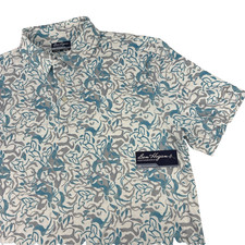 New Mens Ben Hogan Performance Golf SS Polo Shirt Size Large NWT Geometric White