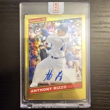 Anthony Rizzo 2020 Donruss Optic Retro 1986 Signatures Gold Prizm #/10 Cubs Auto