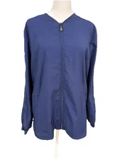 White Cross Scrub Jacket  Pockets