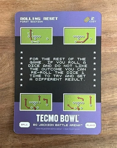 2026 Bo Jackson Battle Arena Tecmo Bowl Rolling Reset Holo Plays #BPL1 Rare!