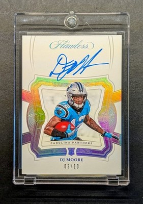D.J. MOORE Rookie Auto 2018 Flawless Signatures Silver Holo Foil RC SSP /10