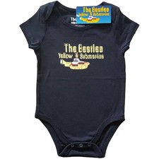 The Beatles Kids Baby Grow Yellow Submarine Logo & Sub Black (6-9mths)
