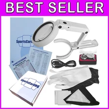 Sports Card Centering Tool with Magnifying Glass