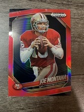 2025 Panini Prizm Black #130 Joe Montana Prizms Red #/299