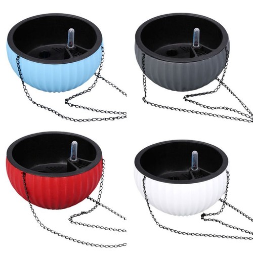 Self Watering Hanging Planter for Indoor Outdoor Round Plastic Baskets