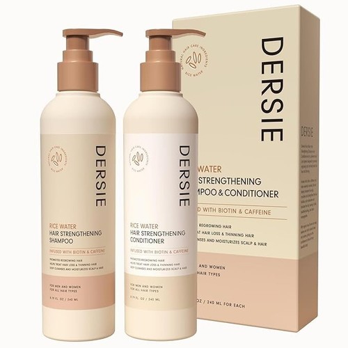 Rice Water Hair Growth Shampoo & Conditioner: Biotin & Caffeine Infused for Thin - Picture 9 of 24