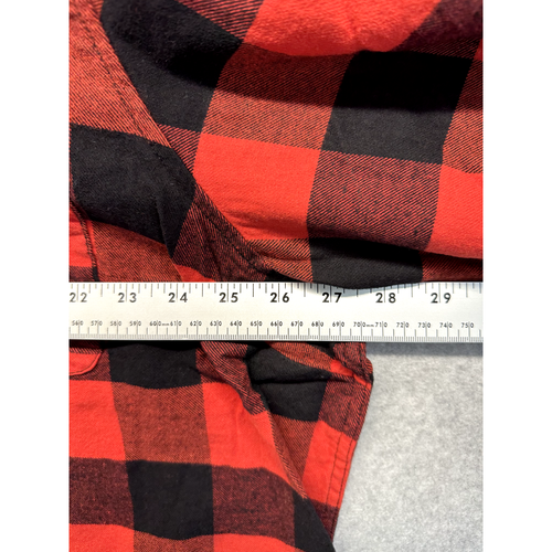 Universal Thread Womens Flannel Shirt Size 2X Red Plaid Long Sleeve NWT! - 第 4/21 張圖片