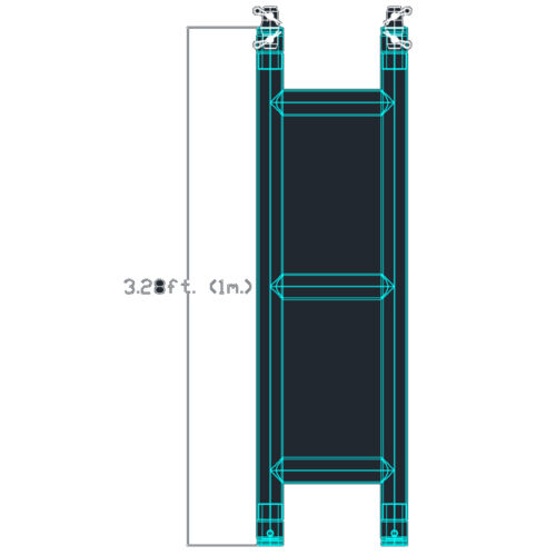 American DJ VSGSLT Ground Support Ladder Truss For VS2/VS3/VS5 LED Video Panels - Picture 3 of 3