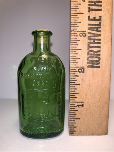 Vintage 3" Wheaton Frank's Safe Kidney, Leberkur grüne Flasche W71 Mini - Bild 7 von 8