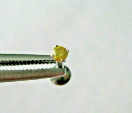 2.21mm SPARKLING YELLOW DIAMOND LABRET MONROE *CERTIFICATE* 1/4",5/16",3/8",7/16 - Picture 3 of 9