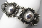 WONDERFUL VINTAGE 1940'S MEXICAN STERLING SILVER BALL LINK BRACELET 34G
