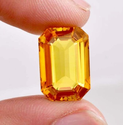 18 x 12 mm 100% Natural Lemon Yellow Sapphire Loose Gem GIT Certified 17.20 Ct