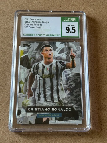 2021 Topps Now UEFA Soccer CRISTIANO RONALDO Champion's League Card CSG 9.5 CGC