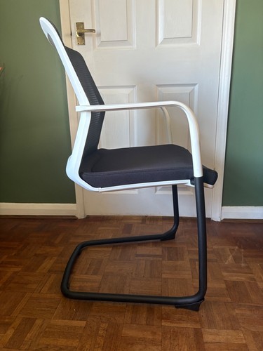 Orangebox Workday Black/ White Mesh Back Cantilever Stacking Arm/ Meeting Chair - Picture 2 of 5