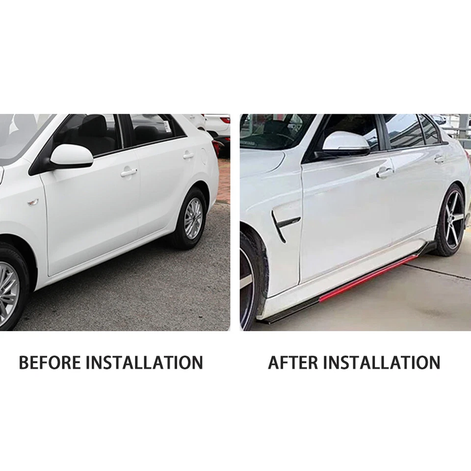 For Mercedes-Benz A180 A200 A220 A250 86.6" Side Skirt Extension Rocker Panel  - Image 3 of 4