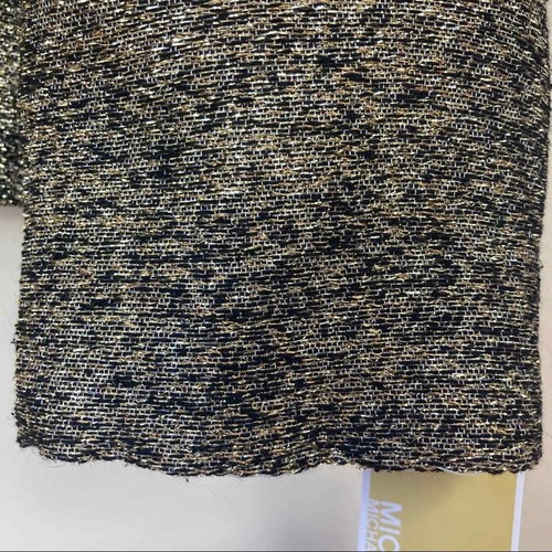 MICHAEL KORS Metallic Silk Blend Tweed Epaulet Blazer Jacket Women Size 10 NWT - Picture 12 of 16