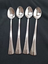 Reed  Barton "Brookshire" Stainless Steel Ice Tea Spoons Set Of 4  7 "