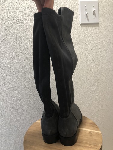 NEU $ 170 BLONDO ELLIE WASSERDICHT VELOURSLEDER KNIEHOCH STRETCH GRAU SCHWARZ STIEFEL 6,5 - Bild 9 von 11