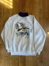 vintage 90s unicorn turtle neck sweatshirt