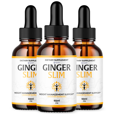 Ginger Slim Drops Advanced Formula Supplement All Natural Vitamin Tincture 60ML