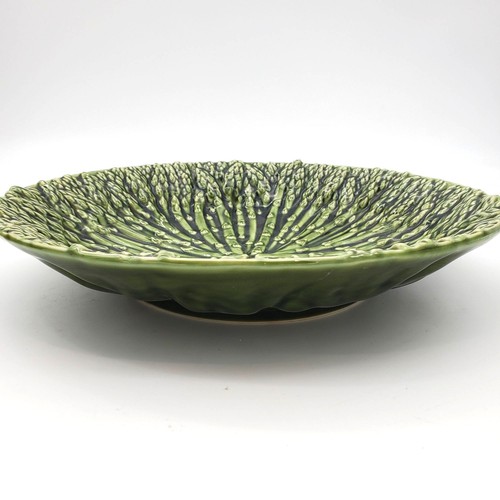 Mud Pie Asparagus Ceramic Platter Serving Bowl 14" Green Harvest Garden Table Tr - Picture 4 of 8