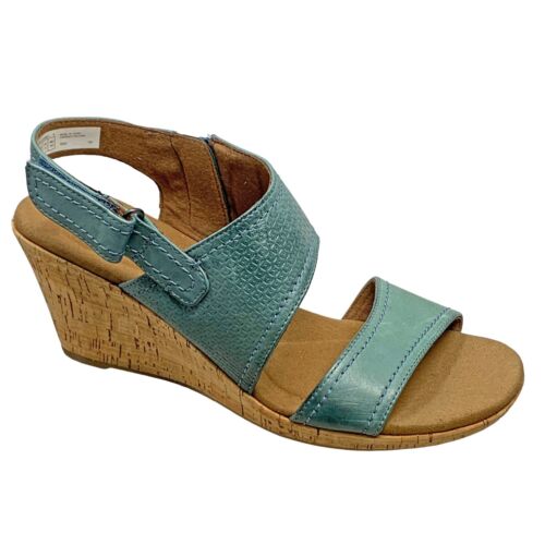 Rockport Cascade Leather Strappy Zip Wedge Sandals Womens Size 9 M NWOB - 第 3/13 張圖片