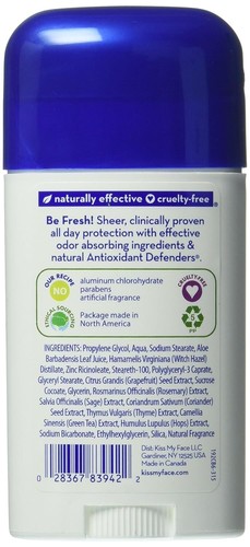 Kiss My Face Natural Active Life Deodorant Cucumber Green Tea 2.48 Oz - Picture 2 of 2