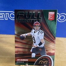 2022 Donruss Elite Joe Burrow #FT16 Full Throttle Green Cincinnati Bengals LSU