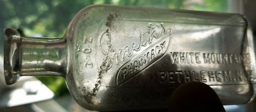 SMITH'S PHARMACY WHITE MOUNTAINS BETHLEHEM NEW HAMPSHIRE 1890S DRUGGIST 3OZ - Picture 5 of 5