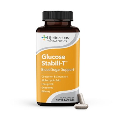 LIFE SEASONS GLUCOSE STABILI-T BLOOD SUGAR SUPPORT. EXP  1/2028