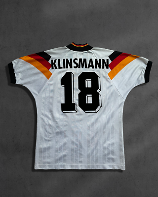 1992 KLINSMANN #18 Germany Home Vintage Soccer Jersey (M) | eBay