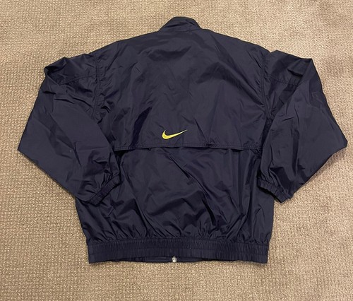 Vintage Mens The Athletic Dept Nike Navy Blue Zip Up Windbreaker Size XL - Picture 3 of 4