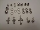 Silver Cross Charms Pendants Beads Craft Project for Jewelry Making Art Projects