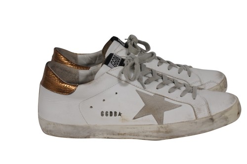 Golden Goose GGDB Superstar Sneakers US 12 EU 45 White Leather Gray Distressed - Picture 7 of 8