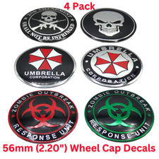 Pack Of 4 Wheel Center Cap Decals Emblems Sticker Choose Your Style 2.20 56mm
