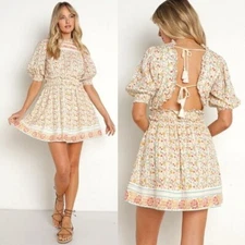 CLEOBELLA $199 Dallas Carnation Floral Print Mini Dress Size L