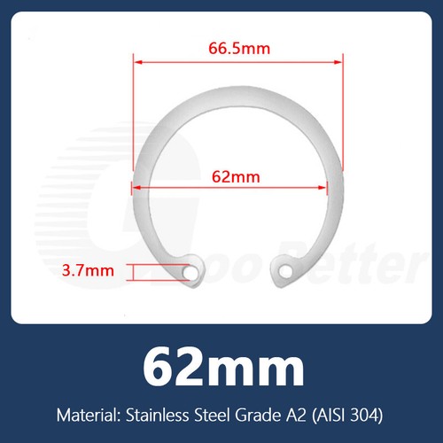 C-Clip Bore lnternal Circlips 8-150mm DIN 472 Retaining Ring Stainless Steel A2 - Picture 47 of 67