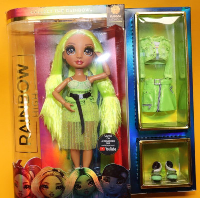 POUPÉE MODE ARTICULÉE nue Rainbow High Series 2 Karma Nichols cheveux