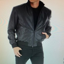 Emporio Armani mens caban lamb leather jacket,black.size euro52,NWT,orig 1450