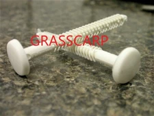 (120+10 FREE) White Shutter-Lok Fastener for Vinyl Shutters/Spike/Nail/Peg/Bulk